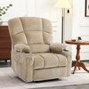 image:imageMCombo Dual Motor Lay Flat Power Lift Recliner Chair for Big and Tall Elderly Infinite Position Massage Lumbar Heat Adjustable Headrest Extended Footrest Fabric R7677 Brown MediumOversizeBeige
