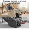 image:imageMCombo Dual Motor Lay Flat Power Lift Recliner Chair for Big and Tall Elderly Infinite Position Massage Lumbar Heat Adjustable Headrest Extended Footrest Fabric R7677 Brown MediumOversizeBeige