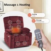 image:imageMCombo Dual Motor Lay Flat Power Lift Recliner Chair for Big and Tall Elderly Infinite Position Massage Lumbar Heat Adjustable Headrest Extended Footrest Fabric R7677 Brown MediumOversizeBurgundy