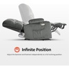 image:imageMCombo Dual Motor Lay Flat Power Lift Recliner Chair for Big and Tall Elderly Infinite Position Massage Lumbar Heat Adjustable Headrest Extended Footrest Fabric R7677 Brown MediumOversizeGrey
