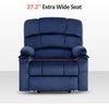 image:imageMCombo Dual Motor Lay Flat Power Lift Recliner Chair for Big and Tall Elderly Infinite Position Massage Lumbar Heat Adjustable Headrest Extended Footrest Fabric R7677 Brown MediumOversizeNavy Blue
