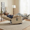 image:imageMCombo Dual Motor Lay Flat Power Lift Recliner Chair for Big and Tall Elderly Infinite Position Massage Lumbar Heat Adjustable Headrest Extended Footrest Fabric R7677 Brown MediumOversizeBeige