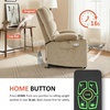image:imageMCombo Dual Motor Lay Flat Power Lift Recliner Chair for Big and Tall Elderly Infinite Position Massage Lumbar Heat Adjustable Headrest Extended Footrest Fabric R7677 Brown MediumOversizeBeige