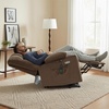 image:imageMCombo Dual Motor Lay Flat Power Lift Recliner Chair for Big and Tall Elderly Infinite Position Massage Lumbar Heat Adjustable Headrest Extended Footrest Fabric R7677 Brown MediumOversizeBrown
