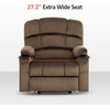 image:imageMCombo Dual Motor Lay Flat Power Lift Recliner Chair for Big and Tall Elderly Infinite Position Massage Lumbar Heat Adjustable Headrest Extended Footrest Fabric R7677 Brown MediumOversizeBrown