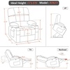image:imageMCombo Dual Motor Lay Flat Power Lift Recliner Chair for Big and Tall Elderly Infinite Position Massage Lumbar Heat Adjustable Headrest Extended Footrest Fabric R7677 Brown MediumOversizeGrey