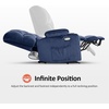 image:imageMCombo Dual Motor Lay Flat Power Lift Recliner Chair for Big and Tall Elderly Infinite Position Massage Lumbar Heat Adjustable Headrest Extended Footrest Fabric R7677 Brown MediumOversizeNavy Blue