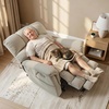 image:imageMCombo Dual Motor Oversized Power Lift Recliner Chair for Elderly with Dual Heating and Massage Infinite Position Lay Flat Lift Chair for Big and Tall Extended Footrest Fabric R7166 BurgundyBeige