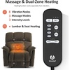 image:imageMCombo Dual Motor Oversized Power Lift Recliner Chair for Elderly with Dual Heating and Massage Infinite Position Lay Flat Lift Chair for Big and Tall Extended Footrest Fabric R7166 BurgundyCoffee