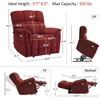 image:imageMCombo Dual Motor Oversized Power Lift Recliner Chair for Elderly with Dual Heating and Massage Infinite Position Lay Flat Lift Chair for Big and Tall Extended Footrest Fabric R7166 BurgundyBurgundy