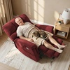 image:imageMCombo Dual Motor Oversized Power Lift Recliner Chair for Elderly with Dual Heating and Massage Infinite Position Lay Flat Lift Chair for Big and Tall Extended Footrest Fabric R7166 BurgundyBurgundy