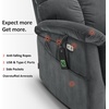 image:imageMCombo Dual Motor Oversized Power Lift Recliner Chair for Elderly with Dual Heating and Massage Infinite Position Lay Flat Lift Chair for Big and Tall Extended Footrest Fabric R7166 BurgundyDark Grey