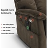 image:imageMCombo Dual Motor Oversized Power Lift Recliner Chair for Elderly with Dual Heating and Massage Infinite Position Lay Flat Lift Chair for Big and Tall Extended Footrest Fabric R7166 BurgundyCoffee