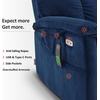image:imageMCombo Dual Motor Oversized Power Lift Recliner Chair for Elderly with Dual Heating and Massage Infinite Position Lay Flat Lift Chair for Big and Tall Extended Footrest Fabric R7166 BurgundyNavy Blue