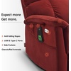 image:imageMCombo Dual Motor Oversized Power Lift Recliner Chair for Elderly with Dual Heating and Massage Infinite Position Lay Flat Lift Chair for Big and Tall Extended Footrest Fabric R7166 BurgundyBurgundy
