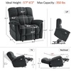 image:imageMCombo Dual Motor Oversized Power Lift Recliner Chair for Elderly with Dual Heating and Massage Infinite Position Lay Flat Lift Chair for Big and Tall Extended Footrest Fabric R7166 BurgundyDark Grey