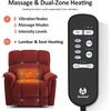 image:imageMCombo Dual Motor Oversized Power Lift Recliner Chair for Elderly with Dual Heating and Massage Infinite Position Lay Flat Lift Chair for Big and Tall Extended Footrest Fabric R7166 BurgundyBurgundy