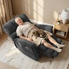 image:imageMCombo Dual Motor Oversized Power Lift Recliner Chair for Elderly with Dual Heating and Massage Infinite Position Lay Flat Lift Chair for Big and Tall Extended Footrest Fabric R7166 BurgundyDark Grey