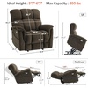 image:imageMCombo Dual Motor Oversized Power Lift Recliner Chair for Elderly with Dual Heating and Massage Infinite Position Lay Flat Lift Chair for Big and Tall Extended Footrest Fabric R7166 BurgundyCoffee
