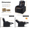 image:imageMCombo Dual Motors Leather Recliner with Power Headrest Home Theater Seating with Armrest Storage HTS422 Black