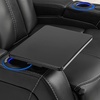 image:imageMCombo Dual Motors Leather Recliner with Power Headrest Home Theater Seating with Armrest Storage HTS422 Black