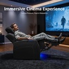 image:imageMCombo Dual Motors Leather Recliner with Power Headrest Home Theater Seating with Armrest Storage HTS422 Black