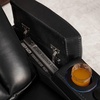 image:imageMCombo Dual Motors Leather Recliner with Power Headrest Home Theater Seating with Armrest Storage HTS422 Black