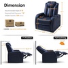 image:imageMCombo Dual Motors Leather Recliner with Power Headrest Home Theater Seating with Armrest Storage HTS422 Blue