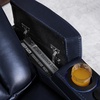 image:imageMCombo Dual Motors Leather Recliner with Power Headrest Home Theater Seating with Armrest Storage HTS422 Blue