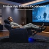 image:imageMCombo Dual Motors Leather Recliner with Power Headrest Home Theater Seating with Armrest Storage HTS422 Blue