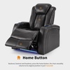 image:imageMCombo Dual Motors Leather Recliner with Power Headrest Home Theater Seating with Armrest Storage HTS422 Dark Grey