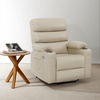 image:imageMCombo Electric Power Lift Recliner Chair with Massage and Heat for Elderly 350 lbs 2 Side Pockets and Cup Holders USB Ports Faux Leather LC001 BeigeBeige