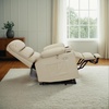 image:imageMCombo Electric Power Lift Recliner Chair with Massage and Heat for Elderly 350 lbs 2 Side Pockets and Cup Holders USB Ports Faux Leather LC001 BeigeBeige