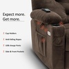 image:imageMCombo Electric Power Swivel Glider Rocker Recliner Chair with Cup Holders for Nursery Hand Remote Control USB Ports 2 Side amp Front Pockets Plush Fabric 7797 BrownBrown