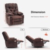 image:imageMCombo Electric Power Swivel Glider Rocker Recliner Chair with Cup Holders for Nursery Hand Remote Control USB Ports 2 Side amp Front Pockets Plush Fabric 7797 BrownBrown