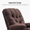 image:imageMCombo Electric Power Swivel Glider Rocker Recliner Chair with Cup Holders for Nursery Hand Remote Control USB Ports 2 Side amp Front Pockets Plush Fabric 7797 BrownBrown