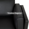 image:imageMCombo Genuine Leather Accent Chair with Solid Wood Frame 419 Wide Real Leather Chair for Living Room Napa Leather VE792 BlackBlack