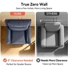 image:imageMCombo Genuine Leather Power Recliner Chair Zero Wall Hugger Recliner for Small Spaces with Power Headrest USB amp TypeC Charging Ports Compact for Living Room amp RV PR693 Dark BrownNavy