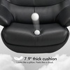image:imageMCombo Genuine Leather Recliner Chair with Ottoman 360Swivel Recliner with Adjustable Backrest Accent Chair for Living Room A7100 Fog GreyBlack