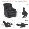image:imageMCombo Large Dual Motor Power Lift Recliner Chair Sofa with Massage and Heat for Tall Elderly People Infinite Position USB Ports Fabric 7896 Dark Gray LargeRegular