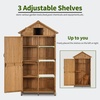 image:imageMCombo Large Outdoor Storage Cabinet with 3 Adjustable Shelves 82 Inches Tall Storage Shed Wood Garden Shed with Locks for Patio Yard Lawn 1970