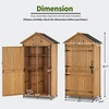 image:imageMCombo Large Outdoor Storage Cabinet with 3 Adjustable Shelves 82 Inches Tall Storage Shed Wood Garden Shed with Locks for Patio Yard Lawn 1970