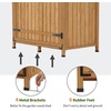image:imageMCombo Large Outdoor Storage Cabinet with 3 Adjustable Shelves 82 Inches Tall Storage Shed Wood Garden Shed with Locks for Patio Yard Lawn 1970