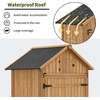 image:imageMCombo Large Outdoor Storage Cabinet with 3 Adjustable Shelves 82 Inches Tall Storage Shed Wood Garden Shed with Locks for Patio Yard Lawn 1970