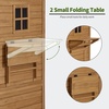 image:imageMCombo Large Outdoor Storage Cabinet with 6 Shelves 29 x 29 x 81 ft Wood Storage Shed Garden Shed with 2 Foldable Tables for Patio Yard Lawn 2645