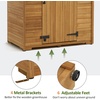 image:imageMCombo Large Outdoor Storage Cabinet with 6 Shelves 39 x 23 x 68 ft Tall Storage shed Wood Garden Tool Shed for Yard Patio Lawn 1955