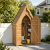 image:imageMCombo Large Outdoor Storage Cabinet with 6 Shelves 39 x 23 x 68 ft Tall Storage shed Wood Garden Tool Shed for Yard Patio Lawn 1955