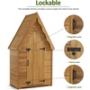 image:imageMCombo Large Outdoor Storage Cabinet with 6 Shelves 39 x 23 x 68 ft Tall Storage shed Wood Garden Tool Shed for Yard Patio Lawn 1955