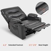 image:imageMCombo Large Power Recliner Chair with Heat and Vibration Cup Holder USB Port Faux Leather Electric Reclining for Living Room PR659 Dark GreyDark Grey