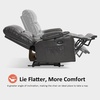 image:imageMCombo Large Power Recliner Chair with Heat and Vibration Cup Holder USB Port Faux Leather Electric Reclining for Living Room PR659 Dark GreyDark Grey